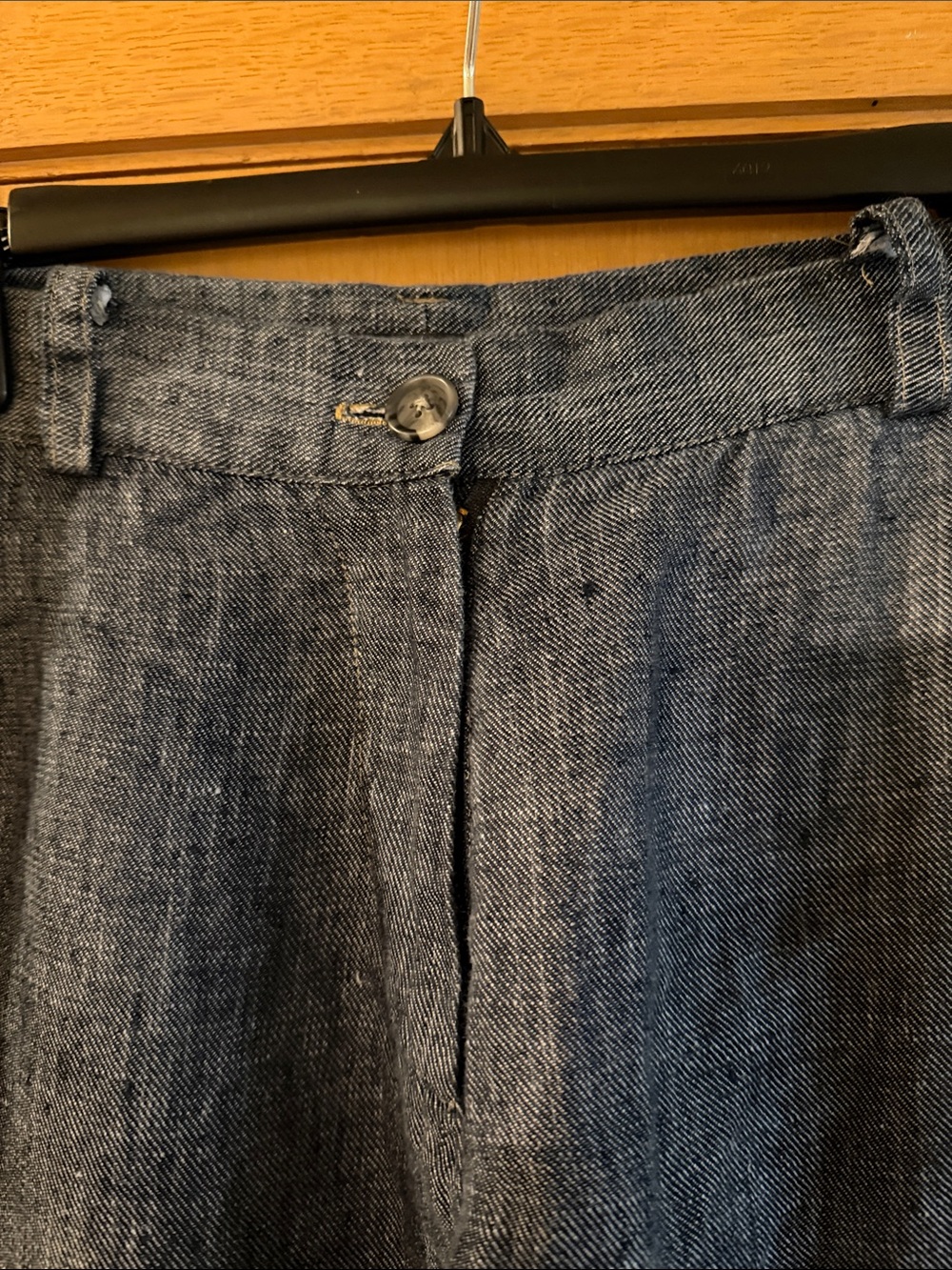 Ann Everett Women’s Linen-Blend Relaxed Fit Pants Trousers Blue Size 14 (33) - Picture 4 of 7